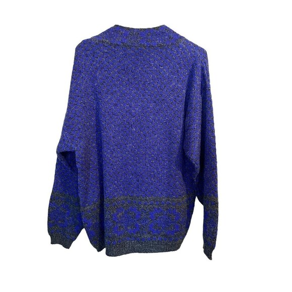 THE Bay La Baie Vintage Sweater Wool Blend Purple Gray Italy Unisex Men'… - Picture 4 of 8